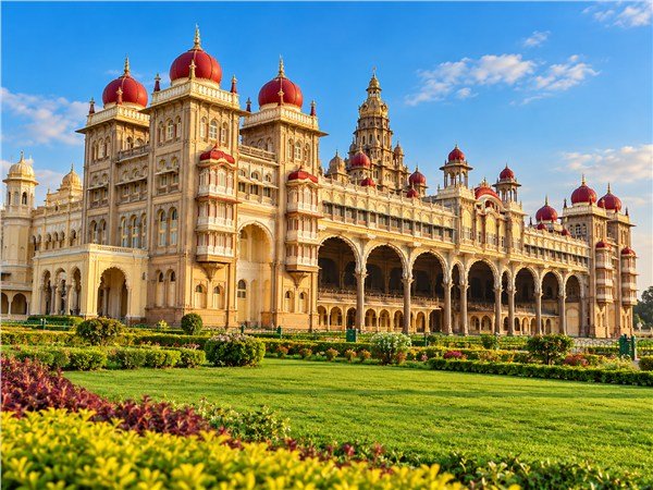 Mysore Palace in the golden afternoon sun
