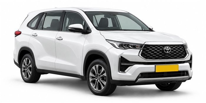 White Innova Hycross AC one-way taxi